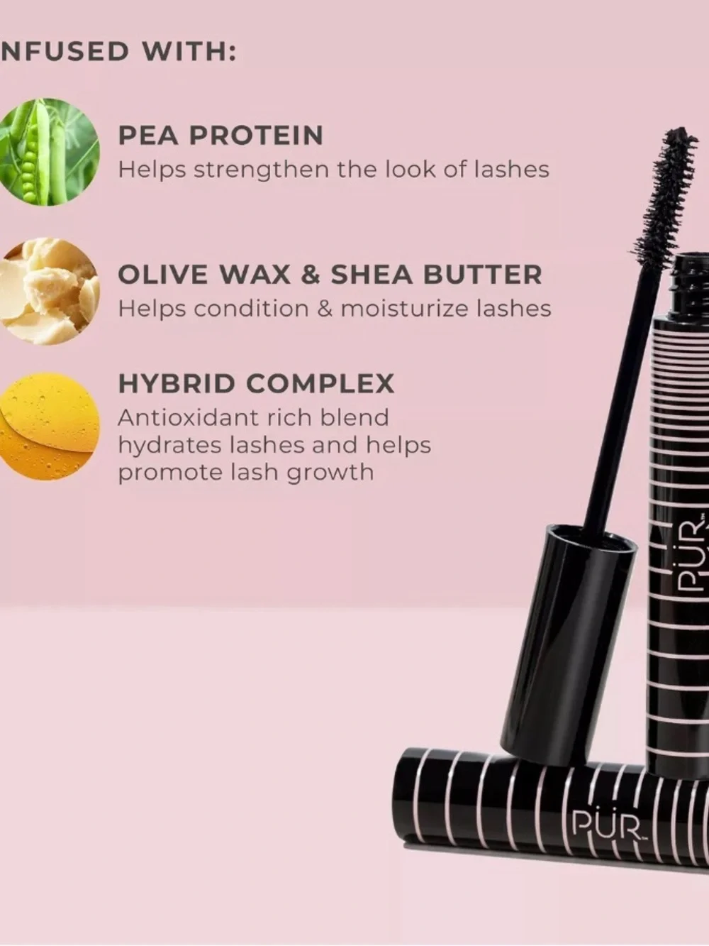 PUR Bio Charged Plant-Powered Volumizing Mascara in Black 13g BRAND NEW IN BOX